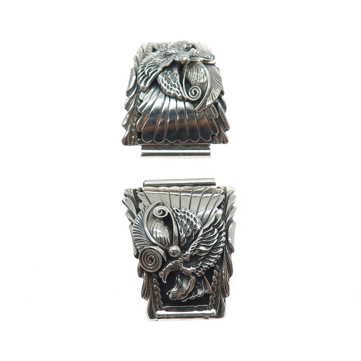 Old Pawn 925 Sterling Silver Vintage Southwestern Eagle Bird Watch Band Bracelet
