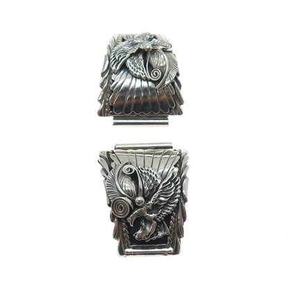Old Pawn 925 Sterling Silver Vintage Southwestern Eagle Bird Watch Band Bracelet