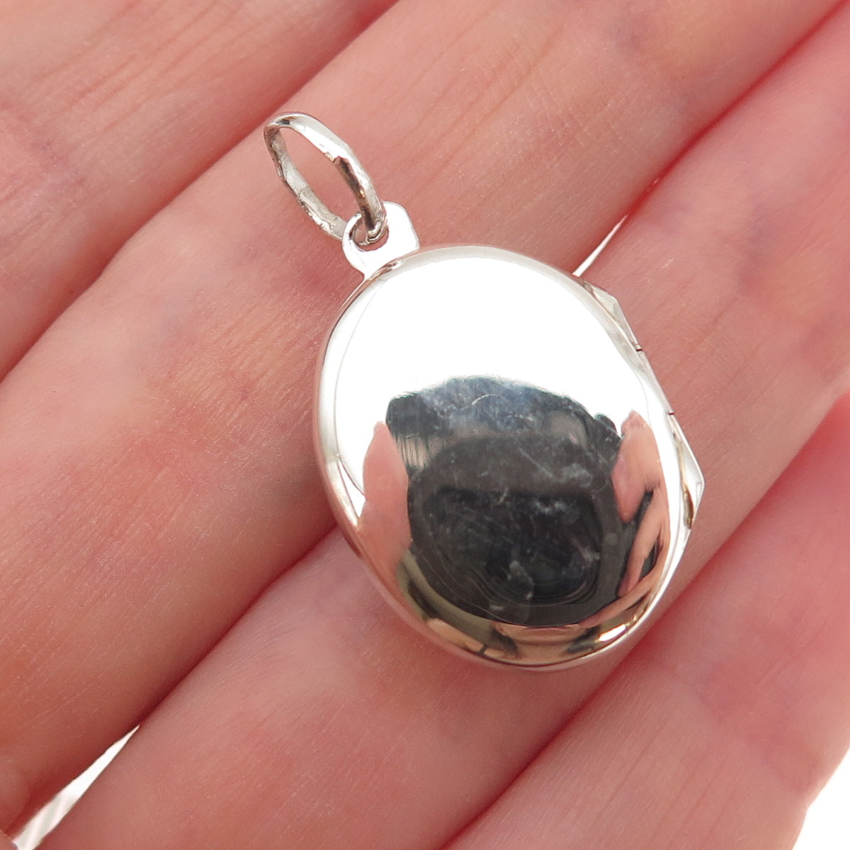 925 Sterling Silver Vintage Real Black Onyx Oxidized Locket Charm Pendant
