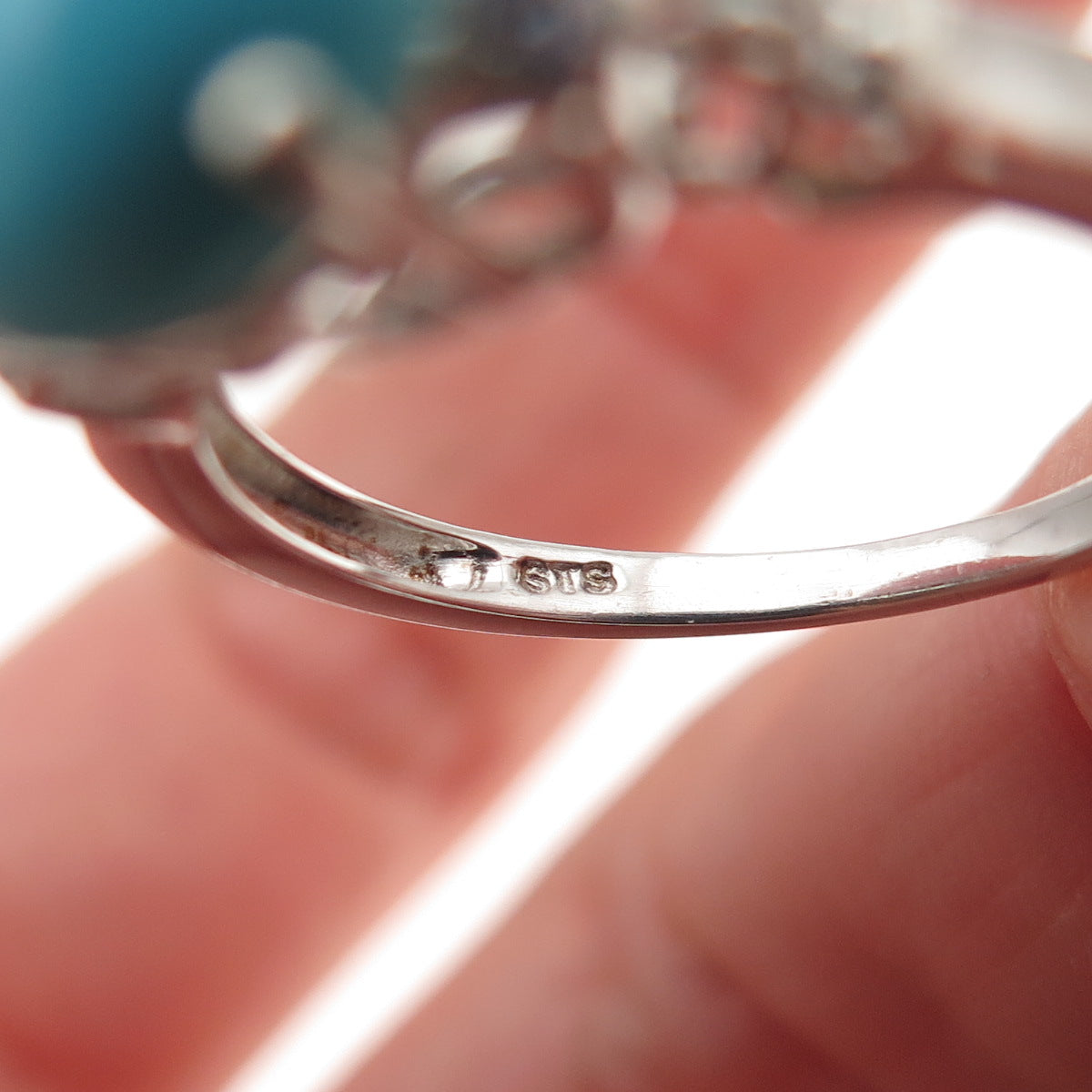 Chuck Clemency 925 Sterling Silver Real Turquoise & Tanzanite Ring Size 8