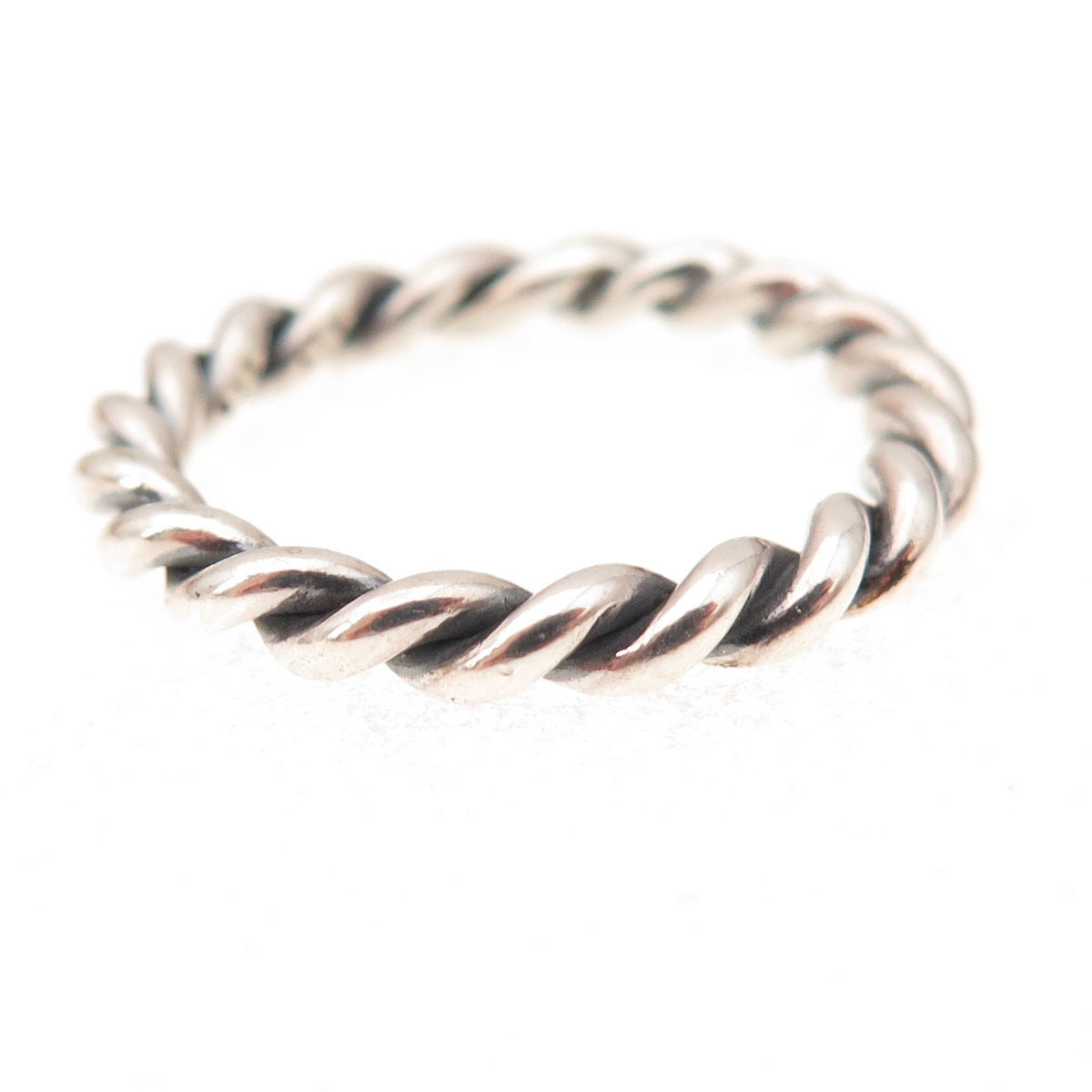 Pandora 925 Sterling Silver Twisted Band Ring Size 7.5