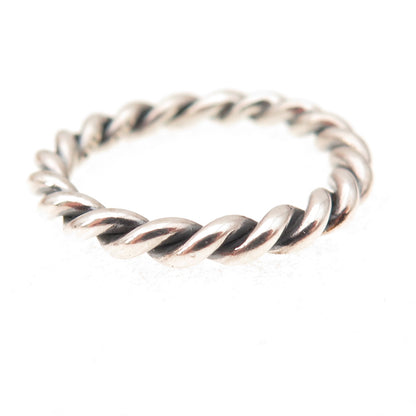 Pandora 925 Sterling Silver Twisted Band Ring Size 7.5