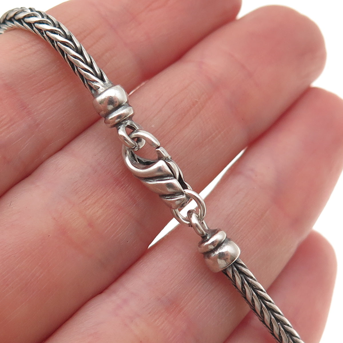 925 Sterling Silver Vintage Spiga Link Bracelet 7"