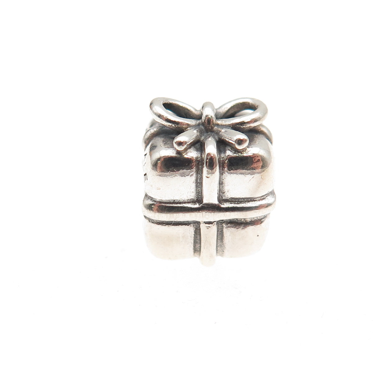Pandora 925 Sterling Silver Present Gift Box Slide Bead Charm