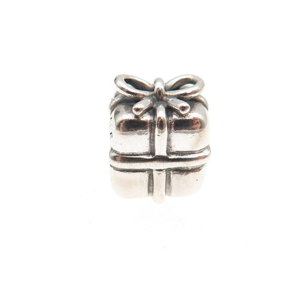 Pandora 925 Sterling Silver Present Gift Box Slide Bead Charm