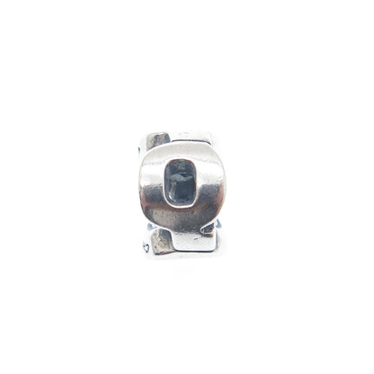 CHAMILIA 925 Sterling Silver Letter Q Initial Bead Charm