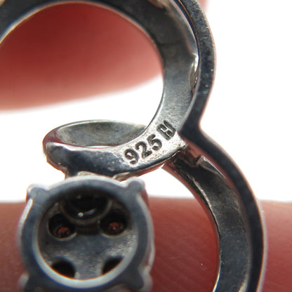 925 Sterling Silver Real Round-Cut Diamond Heart Slide Charm Pendant