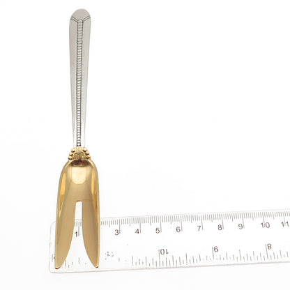 Tiffany & Co 925 Sterling 2-Tone Antique Art Deco Monogram Individual Melon Fork