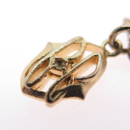 Jonette 925 Sterling Silver Gold Plated C Z Bracelet 7-7.75" (missing 1 C Z )