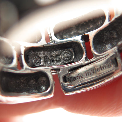 925 Sterling Silver Vintage Modernist Oxidized Ring Size 5.5