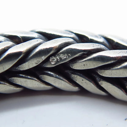 925 Sterling Silver Vintage Wheat Link Bracelet 7.5"