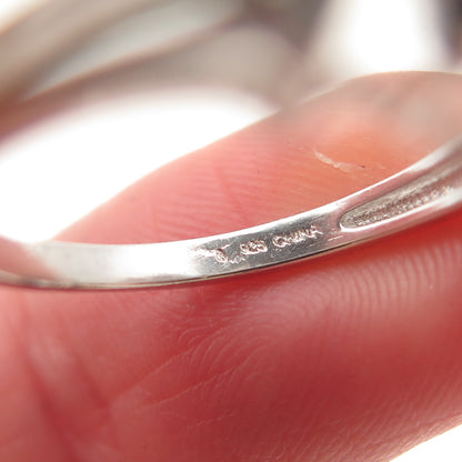 925 Sterling Silver Marquise & Round-Cut C Z Ring Size 8