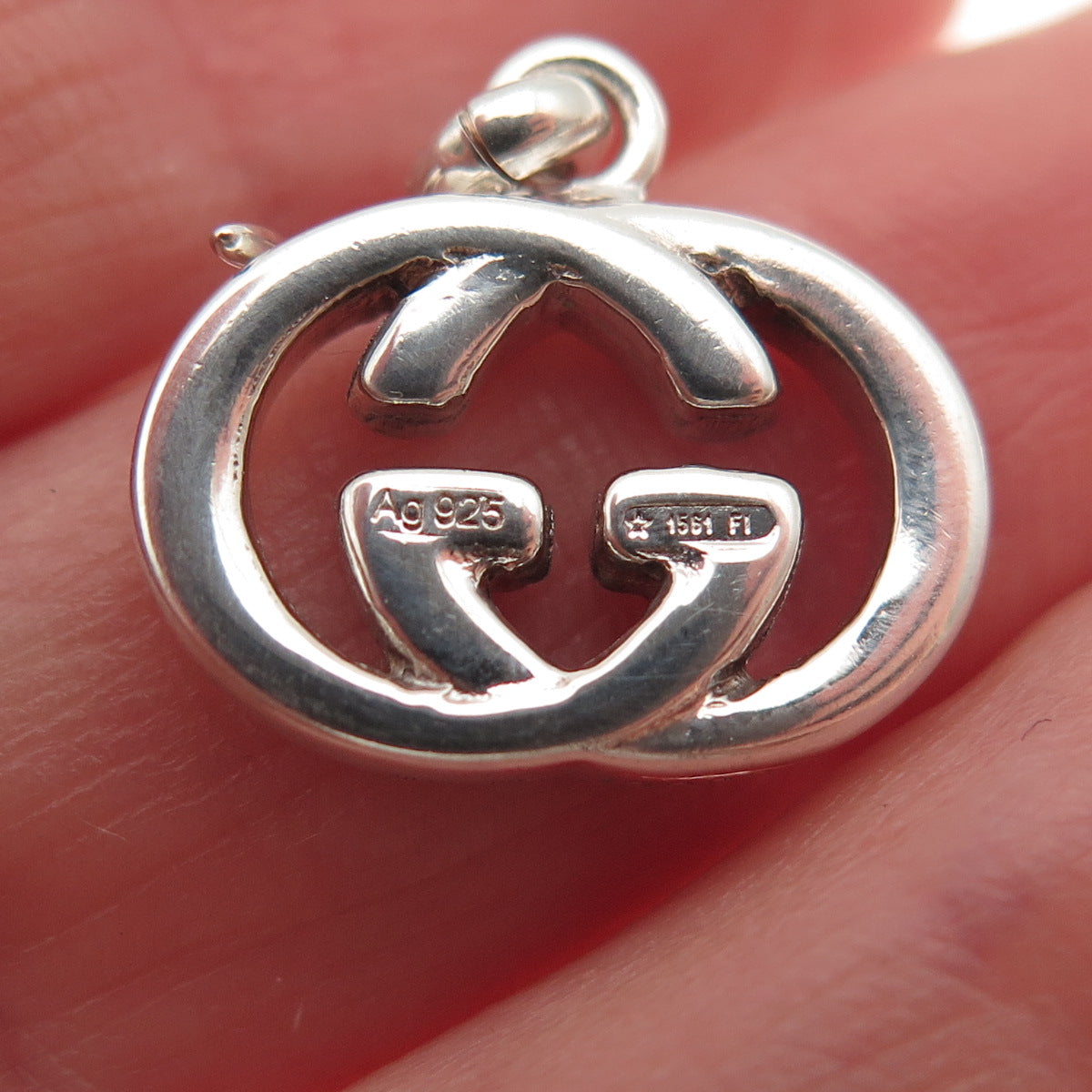 Gucci 925 Sterling Silver Vintage Interlocking G Dangle Earrings
