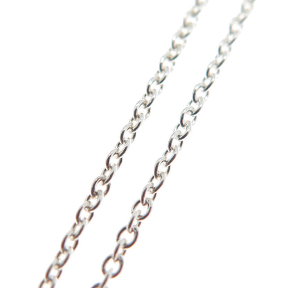 925 Sterling Silver Italy Modernist Triangle Spiral Cable Chain Necklace 18"