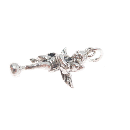 800 Silver Vintage Cherub 3D Charm Pendant