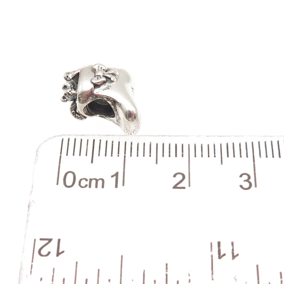 925 Sterling Silver Santa's Stocking Slide Bead Charm