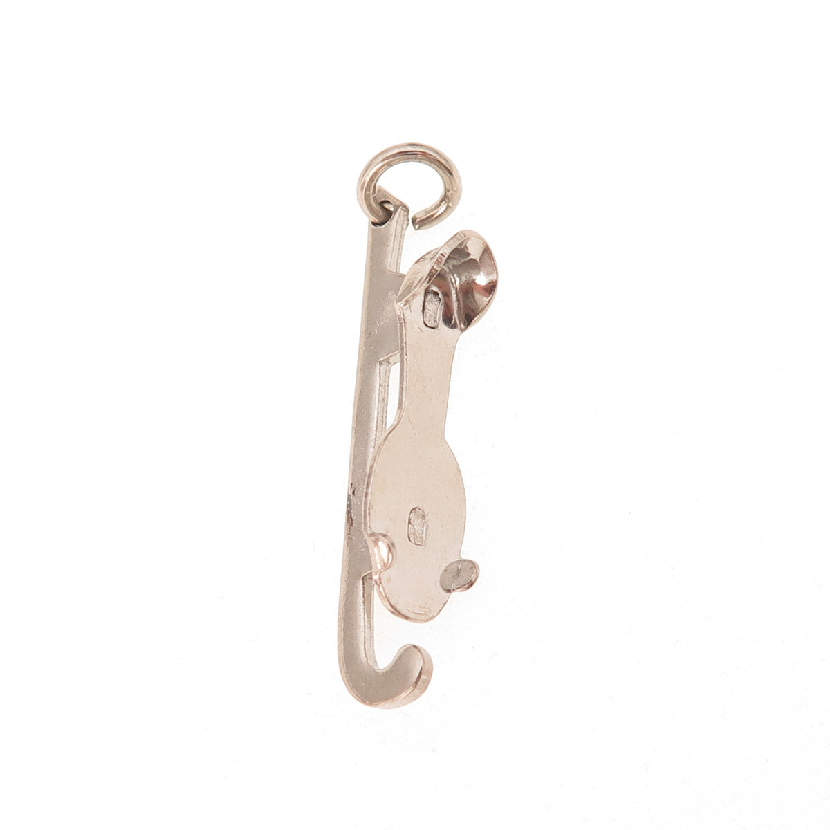 925 Sterling Silver Vintage Ice Skating Shoe 3D Charm Pendant