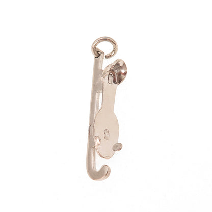 925 Sterling Silver Vintage Ice Skating Shoe 3D Charm Pendant