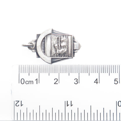 NOBLE & CO. Sterling Silver Vintage 1959 BCC Swimming Medal 2nd Place Pendant