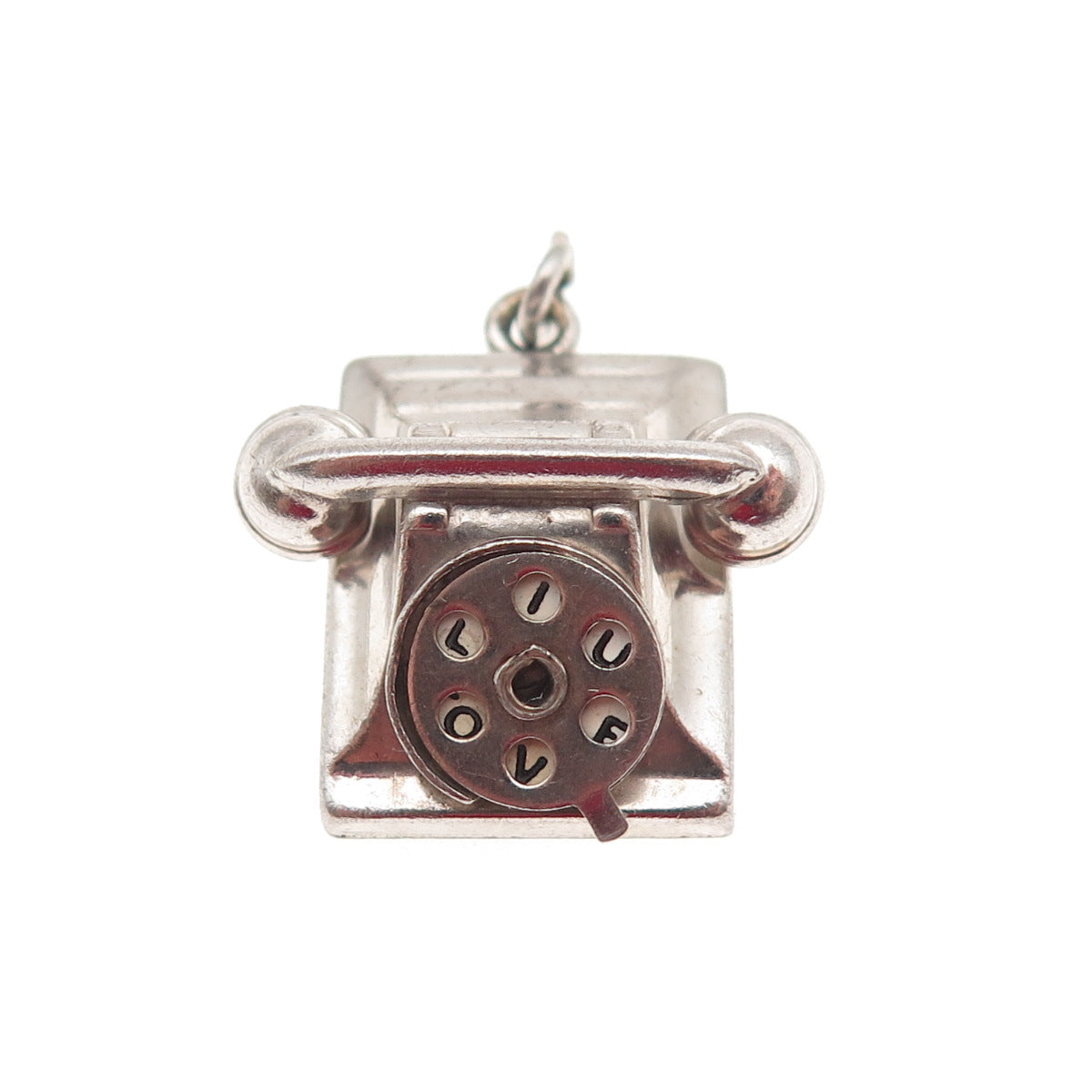 Joseph M. Shanholtz 925 Sterling Antique Art Deco Rotary Phone 3D Mini Pendant