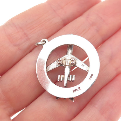 Payton Pepper & Sons Sterling Vintage '69 Birmingham NY Bermuda Airplane Pendant