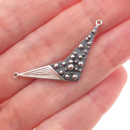 830 Silver Vintage 1985 NOR Finland Modernist Oxidized Centerpiece Pendant