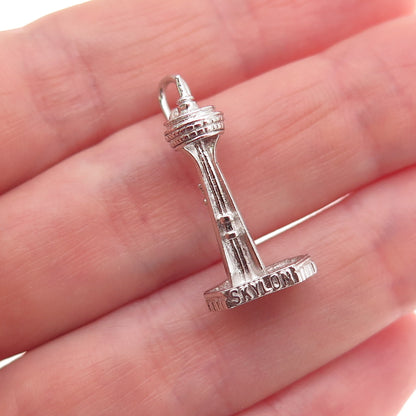 Rembrandt RJL 925 Sterling Vintage Skylon Tower Niagara Falls 3D Charm Pendant