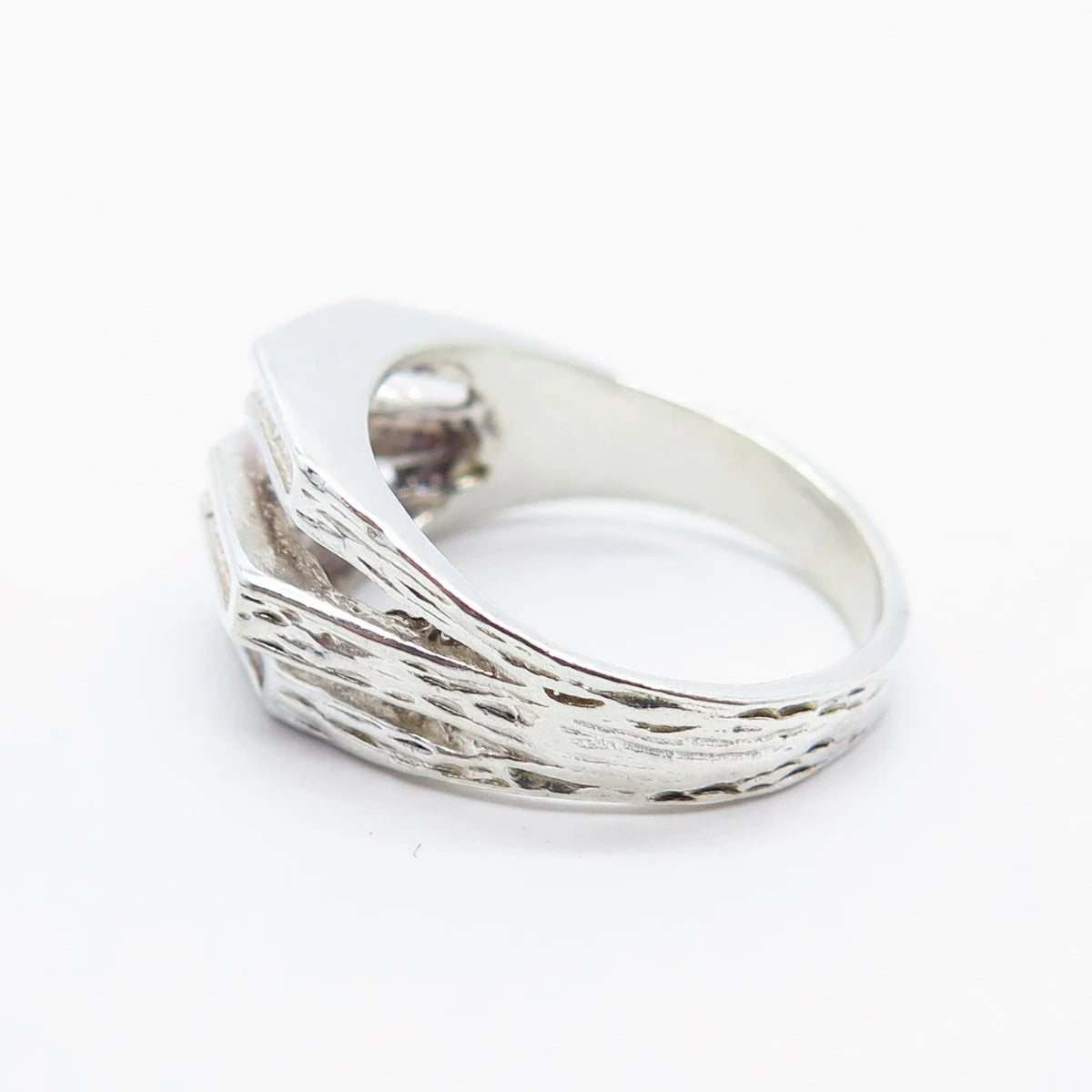 925 Sterling Silver Vintage Dublin The Jewellery House Modernist Ring Size 6.5