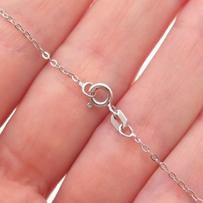 Chuck Clemency 925 Sterling Silver Real Tanzanite Cable Chain Necklace 20"