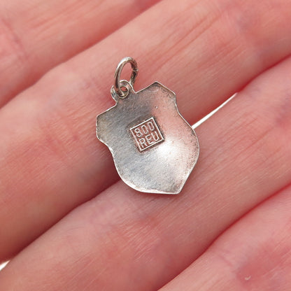 Fritz Reu & Co. 800 Silver Vintage Enamel Jennerbahn Mountain Mini Charm Pendant