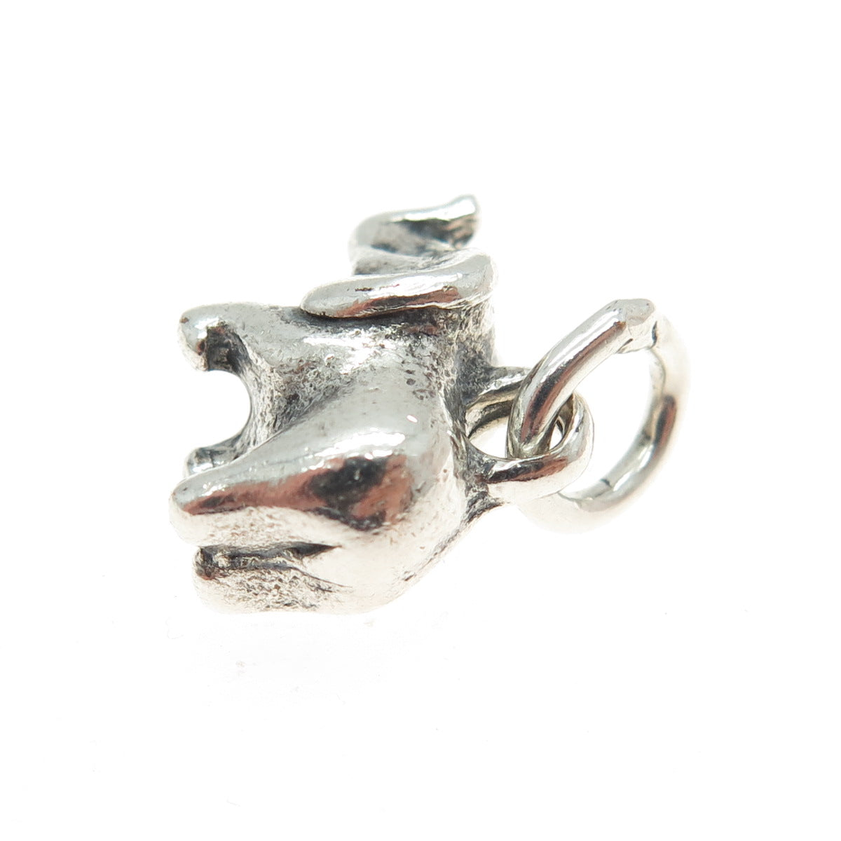 925 Sterling Silver Vintage Elephant For Good Luck 3D Pendant