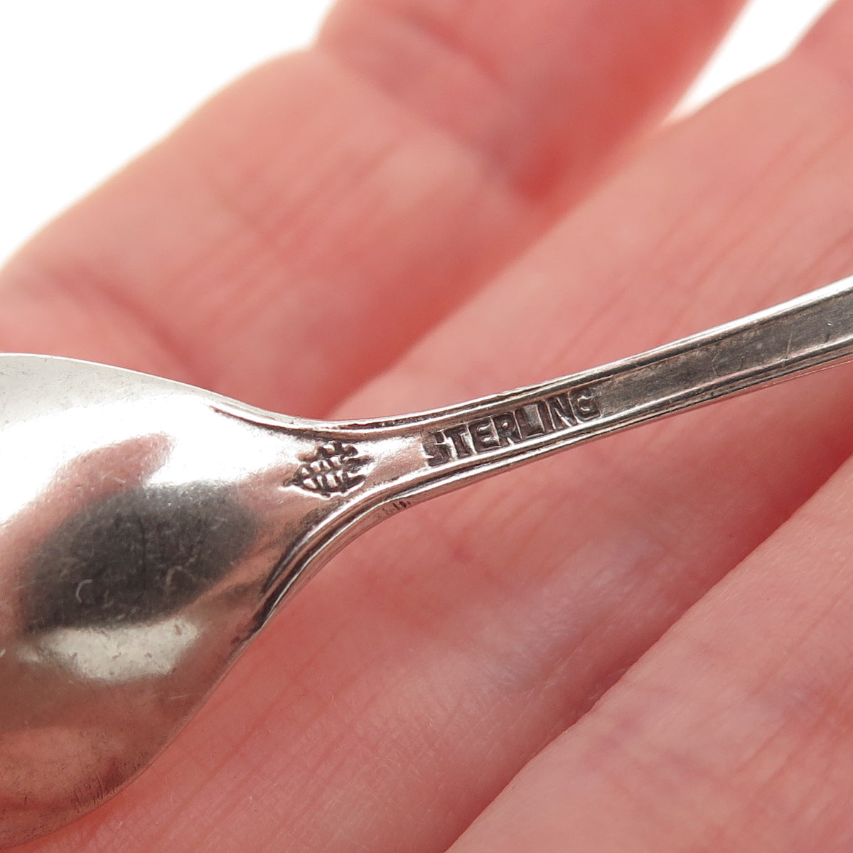 WEBSTER 925 Sterling Silver Antique Art Deco Individual Salt & Spices Spoon