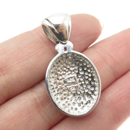 925 Sterling Silver Vintage Swirl Oxidized Pendant