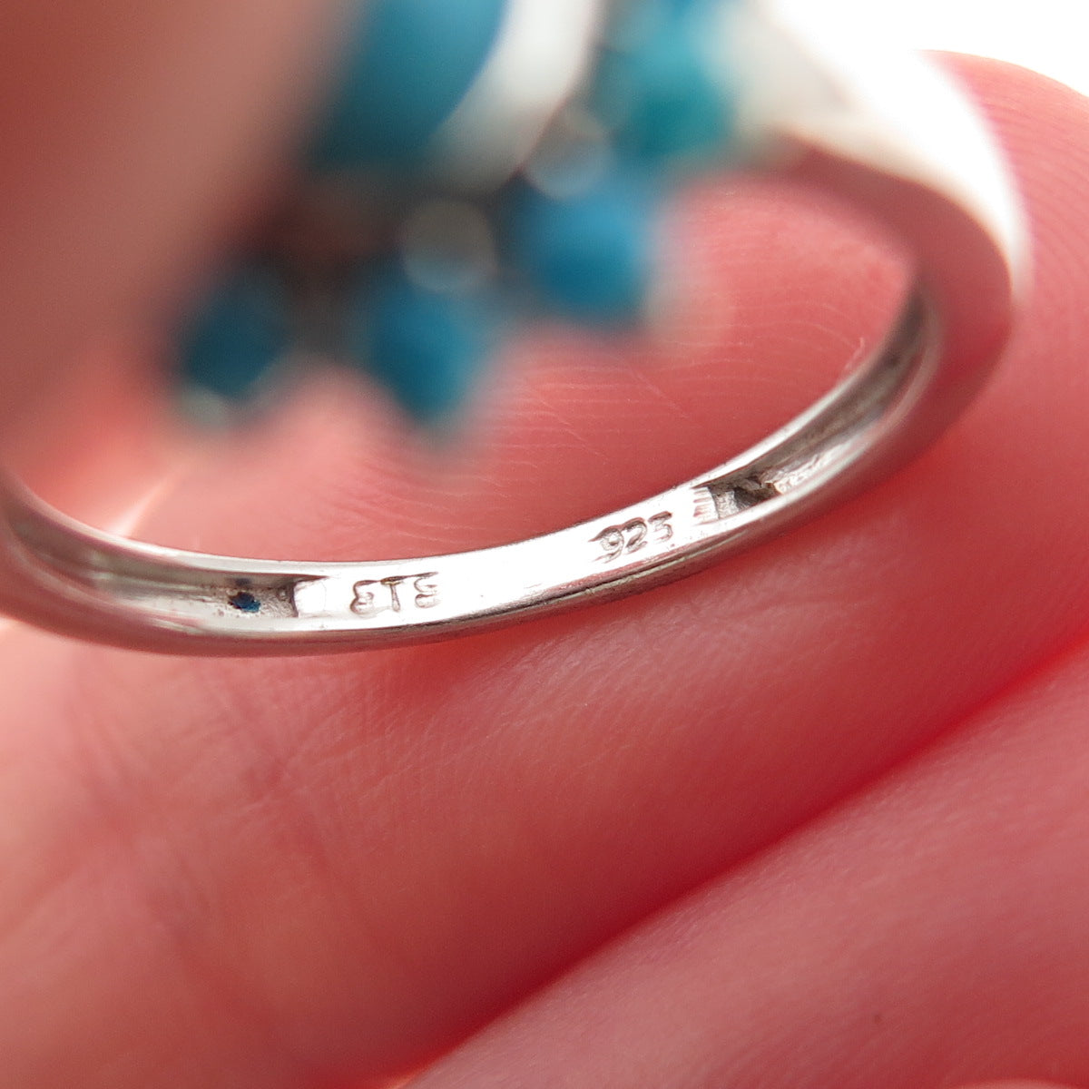 Chuck Clemency 925 Sterling Silver Real Sleeping Beauty Turquoise Ring Size 6.25