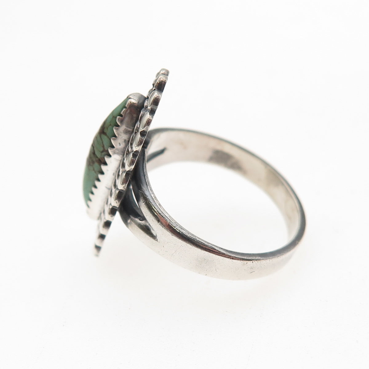 Bell Trading Post Old Pawn 925 Sterling Silver Vintage Turquoise Ring Size 5.5
