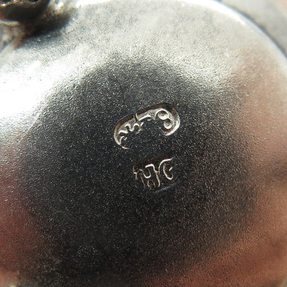 875 Silver Antique Art Deco European Engraved Saltcellar