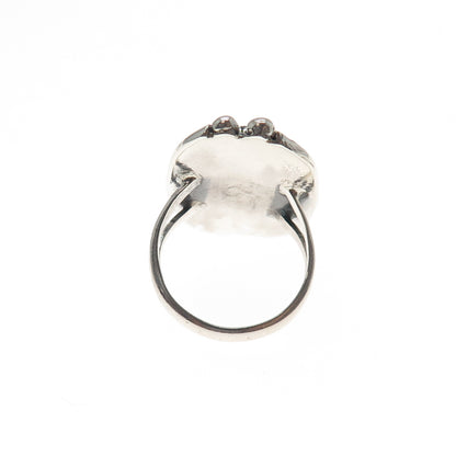 Old Pawn 925 Sterling Silver Vintage Southwestern Black Onyx Ring Size 5.75