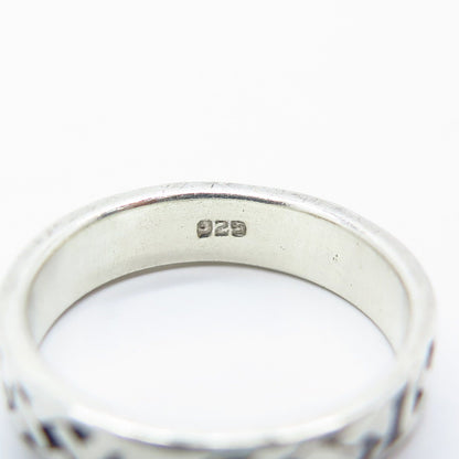 925 Sterling Silver Vintage Celtic Band Ring Size 5