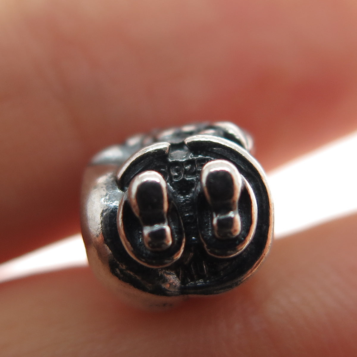 PANDORA 925 Sterling Silver Santa Claus Slide Bead Charm