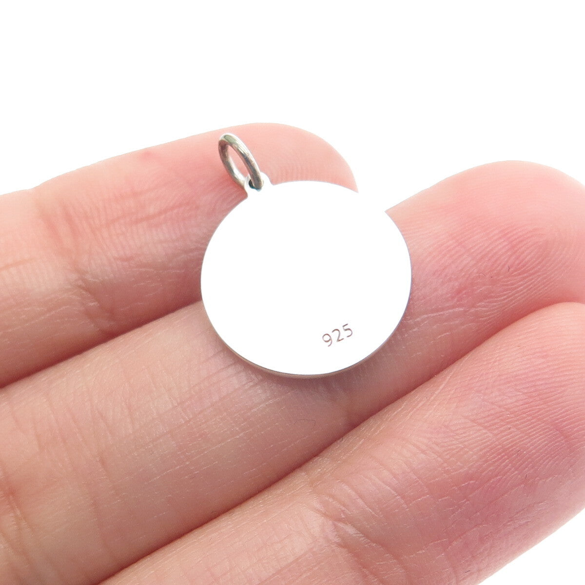 925 Sterling Silver Blue Enamel Scorpio Zodiac Sign Minimalist Charm Pendant