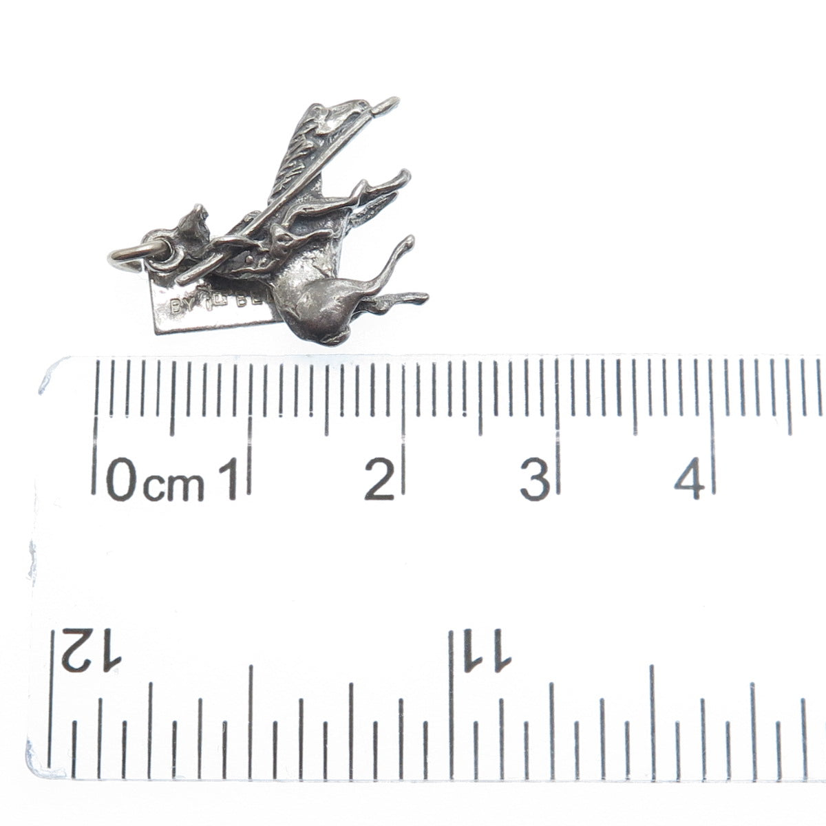 BELL TRADING POST Sterling Silver Vintage Death Valley Horse Rider Charm Pendant