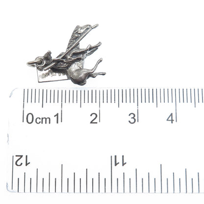 BELL TRADING POST Sterling Silver Vintage Death Valley Horse Rider Charm Pendant