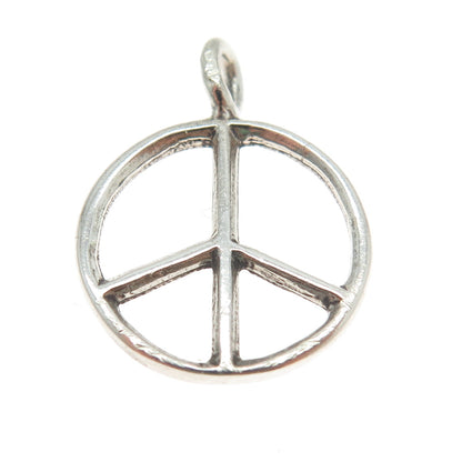 925 Sterling Silver Vintage Symbol of Peace Pendant