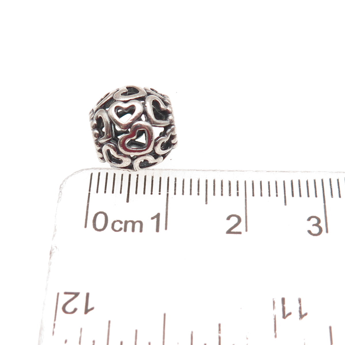 PANDORA 925 Sterling Silver Open Your Heart Slide Bead Charm