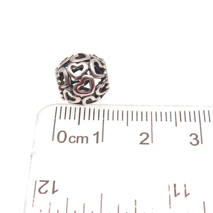PANDORA 925 Sterling Silver Open Your Heart Slide Bead Charm