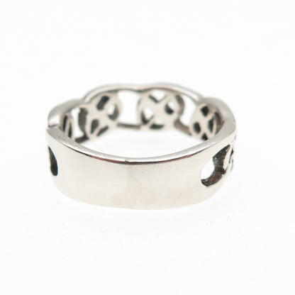 925 Sterling Silver Vintage Celtic Knot Oxidized Band Ring Size 5.5
