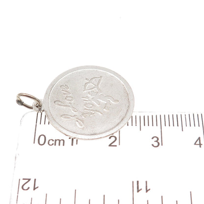 Rembrandt 925 Sterling Silver Vintage I Love You Cupid Charm Pendant
