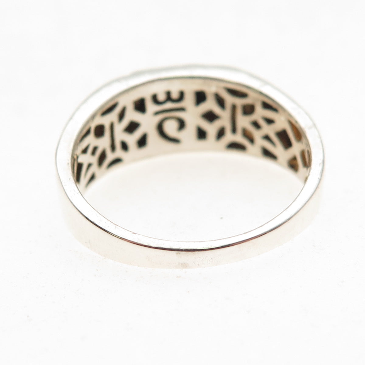 Danbury Mint 925 Sterling Silver Real Round-Cut Diamond Ring Size 10.25