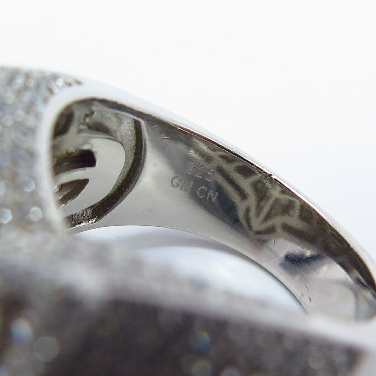 925 Sterling Silver Pave C Z Star Wide Ring Size 10