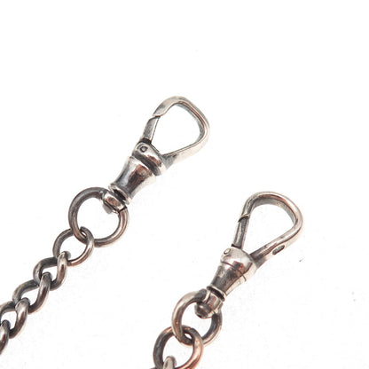 800 Silver Antique Art Deco Austrian Pocket Watch Chain 20"